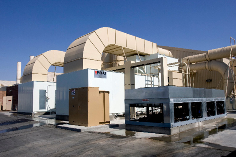 Air Makeup Unit of Paint Booth at the Military Air Base