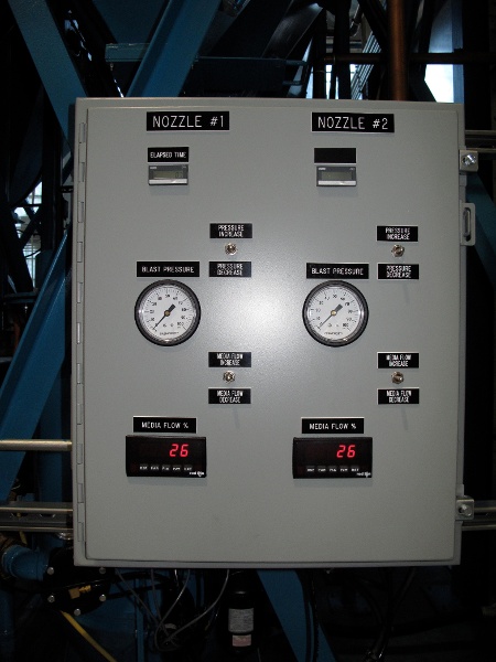 Stripping Process Control Panel; Time, Pressure, Media Flow